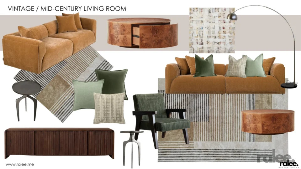 Vintage Midcentury Living Room demo